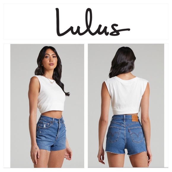 Lulus🖤Levi’s Ribcage Shorts - Picture 2 of 16